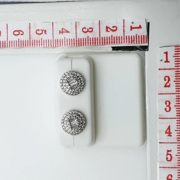 925 Sterling Silver Plated CZ Earrings, EVBRS573 - Picture 10 of 10